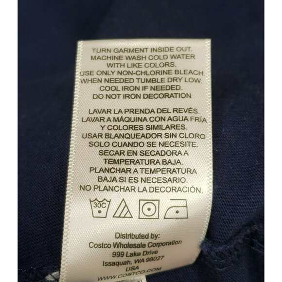 Champion Navy Blue Hoodie T-Shirt, Long Sleeve, Men's XXL, Drawstring, Pocket - Picture 12 of 13